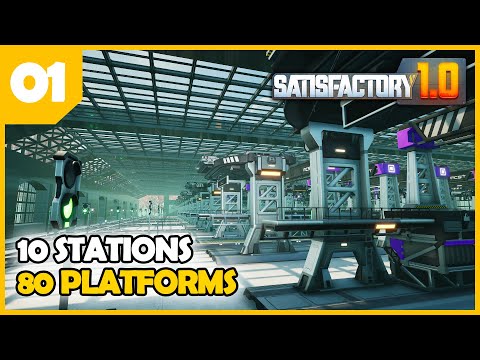 Can we build an awesome train HUB? - Satisfactory 1.0 MEGAFACTORY EP01