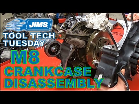 How to Split an M8 Engine Case and Remove Balancer Bearings - JIMS Machining - Baxters Garage