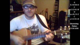 How to play "Closer To Free" by BoDeans on acoustic guitar (Easy Beginner Song)