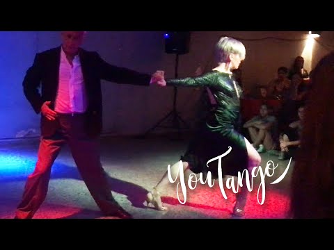  Roberto Reis  and  Natalia Lavandeira  are  dancing  to  the  tango  "  Los Mareados  "  by  Osvaldo Pugliese  in  2019
