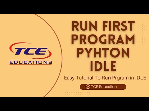 Run First Program On Python Idle Bca Btech Mca Python Tceeducation