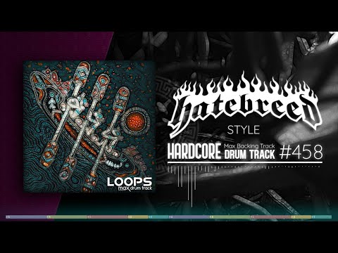 Hardcore Metal Drum Track / Hatebreed Style / 180 bpm