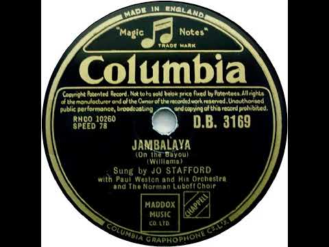 UK New Entry 1952 (27) Jo Stafford - Jambalaya (On The Bayou)