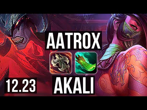 AATROX vs AKALI (TOP) | 3.3M mastery, 1200+ games, 6 solo kills, 8/1/1 | EUW Master | 12.23