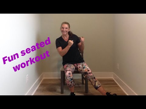 45 min. SEATED WORKOUT, Fun and Challenging workout for seniors and beginners