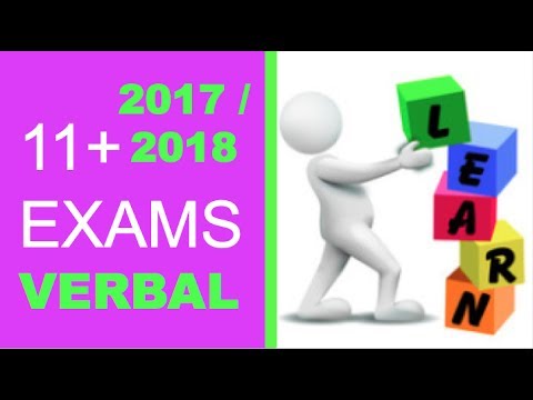 11 plus Exam Questions - Verbal Eleven Plus