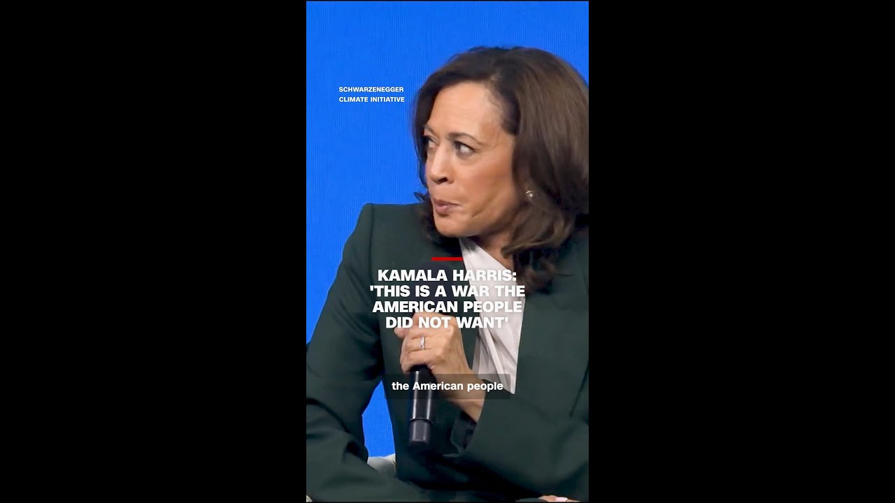 Kamala Harris tells CNN the American people did not want current war at Austrian climate summit