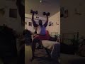 40 lb dumbbells × 20 pause reps Seated Dumbbell Shoulder Press FULL R.O.M