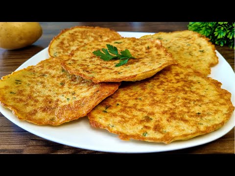 Just grate 3 potatoes! Cheap and easy potato pancakes recipe!