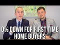 Zero Down Mortgage for First Time Home Buyers when Buying a House