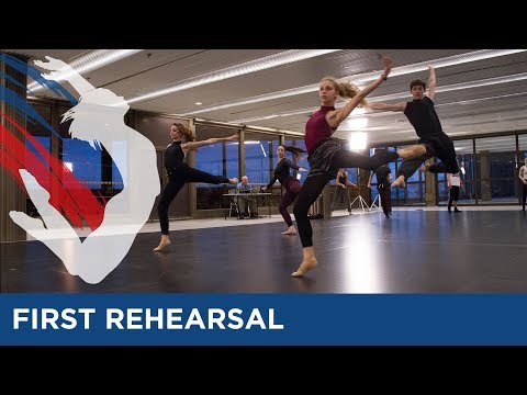 Dancers rehearse together for the first time