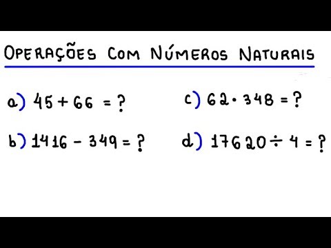 OPERAÇÕES COM NÚMEROS NATURAIS