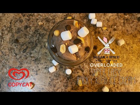 Overloaded Homemade Rocky Road Ice Cream (Super Easy!!!) || NO CHURN