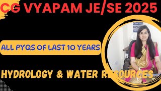Hydrology & Water Resources PYQs for CG VYAPAM JE #cgvyapamje #cgvyapamse