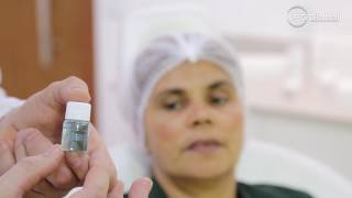 Aplicação dos produtos Mesoestetic (Linha Cosmelan e Dermamelan)