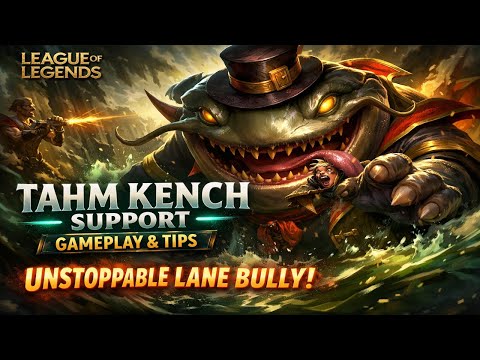 League of Legends Tahm Kench Support Gameplay & Tips (Unstoppable Lane Bully)