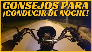 CONSEJOS para CONDUCIR por la NOCHE en MOTO: Conducción nocturna segura: Iluminación y distancia