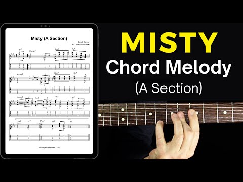Misty Chord Melody - BEAUTIFUL jazz ballad arrangement for solo guitar (with sheet music)
