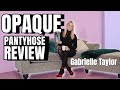 BLACK OPAQUE PANTYHOSE TRY ON