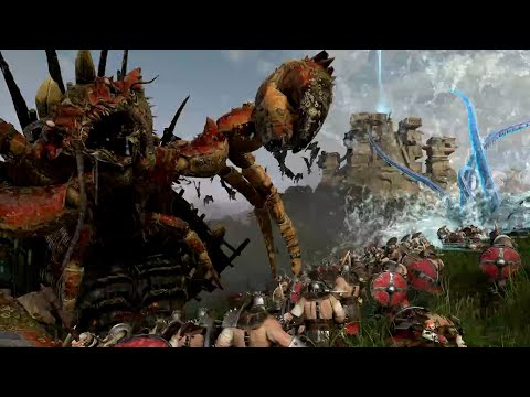 vampire coast vs warriors of chaos warhammer 2 cinematic battle