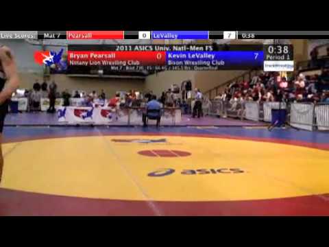 University Freestyle Quarterfinal 66kg - Kevin LeValley vs. Bryan Pearsall