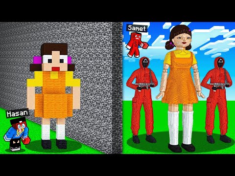 HASANI YAPI KAPIŞMASINDA SQUID GAME ile TROLLEDİM !! - Minecraft