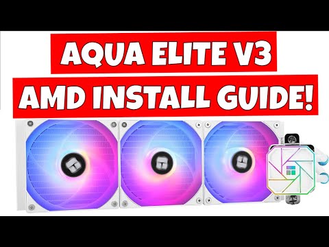 How To Install Thermalright Aqua Elite 360 V3 V6 AIO AMD AM4 AM5 Motherboard