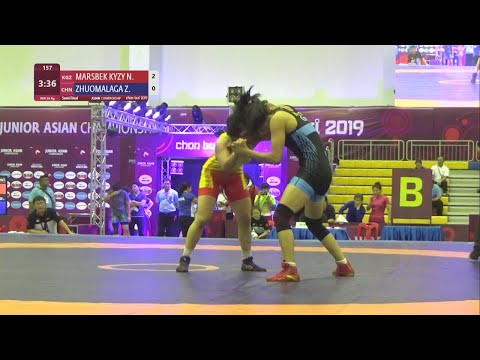 1/2 WW - 59 kg: N. MARSBEK KYZY (KGZ) v. Z. ZHUOMALAGA (CHN)
