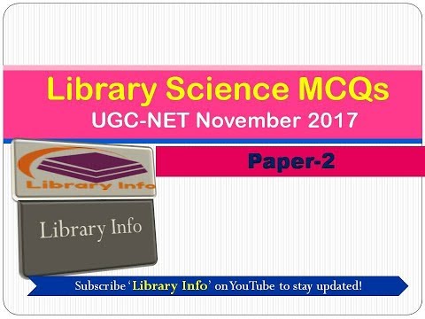 Library Science MCQs: UGC-NET November 2017, Paper 2 Video
