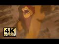 Scar Kills Mufasa Lion King Movie Scene 4k Ultra
