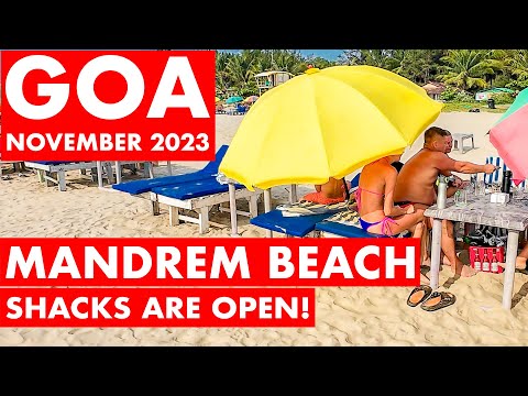 Mandrem Beach - November 2023 | Arambol Beach | North Goa's Cheapest Shacks | Goa Vlog,Russian Beach