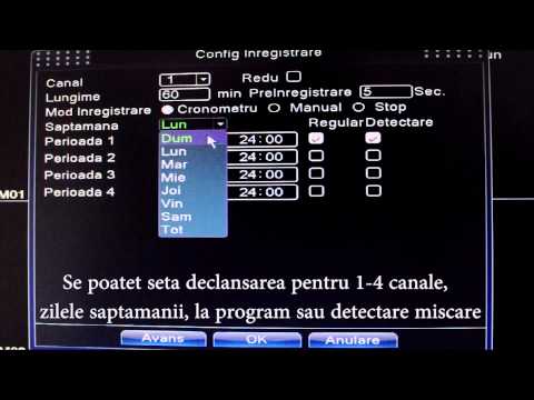 Meniu DVR 4 canale WS7004