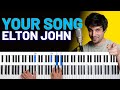 How To Play Your Song By Elton John Piano Tutorial Chord Chart