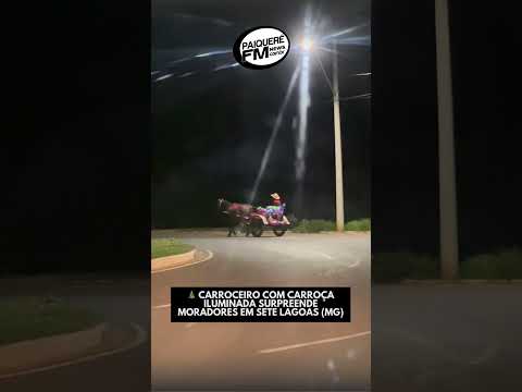 🎄 Carroceiro com carroça iluminada surpreende moradores em Sete Lagoas (MG)