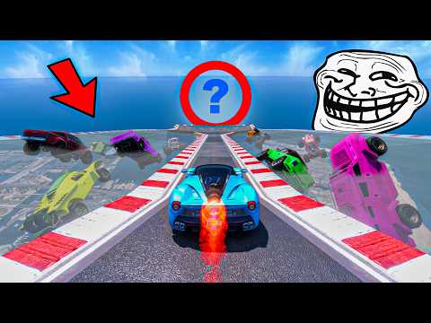MEGA RAMP TROLL WITH RANDOM CARS! THEY'RE LAUGHING AT ME!! - GTA 5 ONLINE