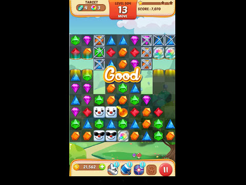 Jewel Match King Level 504 - Walkthrough ( No Booster )