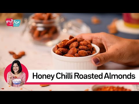 Honey Chilli Roasted Almonds Recipe | Easy Snack Honey Roasted Almonds Without Oven