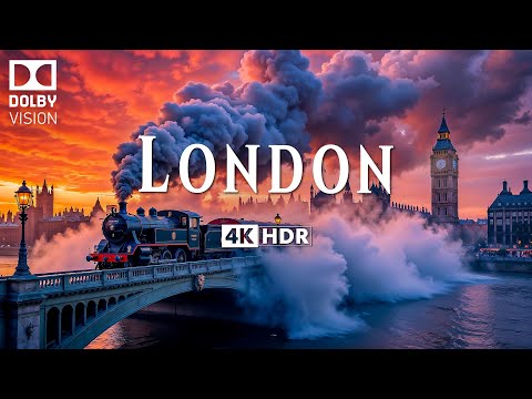 LONDON 4K ULTRA HD [60FPS] • Fly Over the Iconic Landmarks of London with Inspiring Cinematic Music