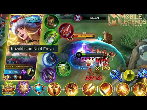 FREYA FREESTYLE | FREYA OP BUILD | TOP GLOBAL FREYA | FREYA GAMEPLAY | MUST WATCH | MLBB✓