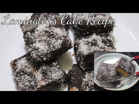 Egg Less Lamingtons Cake Recipe || Australian Lamingtons || In Hindi Video