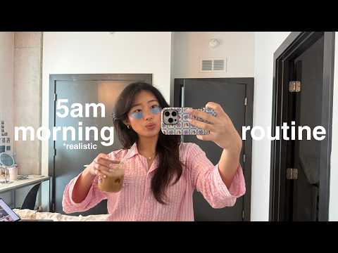 5am morning routine + day in my life (productive and realistic)
