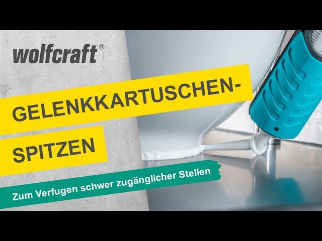 Video Teaser für Gelenkkartuschenspitzen: Zum Verfugen schwer zugänglicher Stellen | wolfcraft