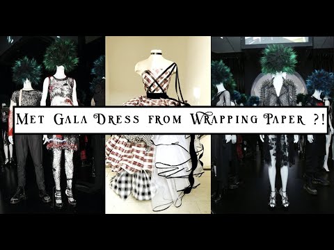 Making a Met Gala inspired Dress from Wrapping paper?! #shorts