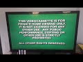 Green FBI Warning 1997 2000 Walt Disney Home Video 1991