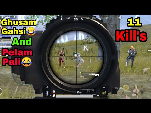 Ghusam Gasi And Pelam Pali • ( 11 Kill's ) • SQUAD vs SQUAD pubg mobile lite Gameplay video