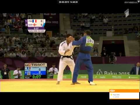 Pierre Duprat vs Nugzar Tatalashvili judo teams European championships final - Baku 2015
