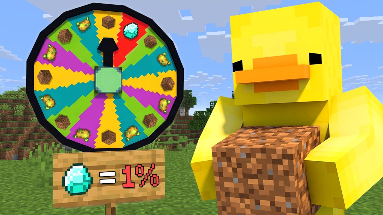 ME PASO MINECRAFT pero DEPENDO de la SUERTE