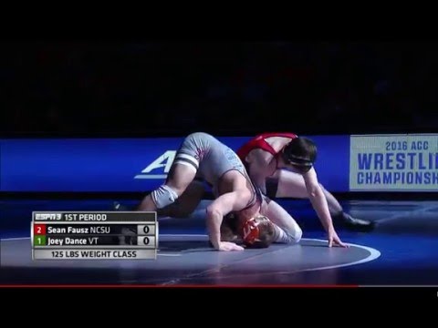 125lbs ACC Wrestling Joey Dance vs Sean Fausz