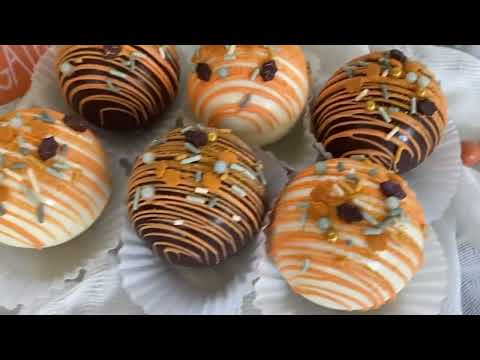 Ghirardelli Pumpkin Spice Hot Cocoa Bomb #localbusiness  #hotcocoabombs #hotchocolate #fall