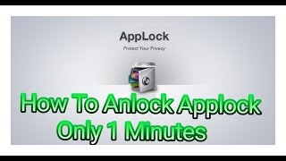 AppLock kese unlock Kare password bhul Jane par ( how to unlock AppLock without rutting )